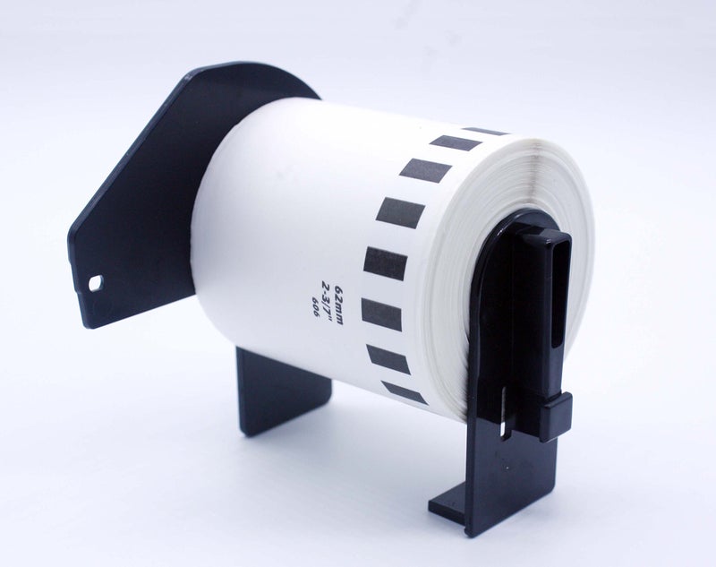 IDIK 22606 Compatible for DK2606 DK-22206 Black on Yellow Film Label Roll with Permanent Cartridge 2.4in x 50ft (62mm x 15.5m/roll) - Image 1